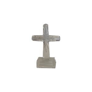 Vintage Julia Crystal Hand Cut Mouth Blown Lead Crystal Cross Poland 8"